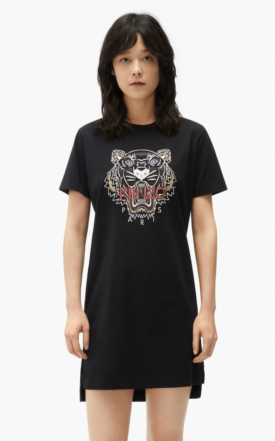 Robe Kenzo Femme Tiger T shirt Noir BKCZS-2074